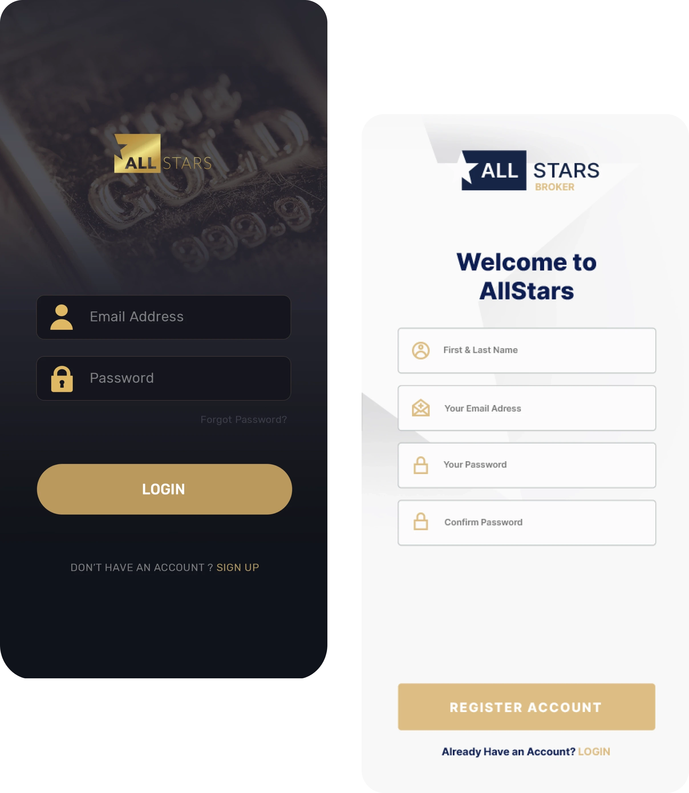 Auvesta app portfolio overview screen