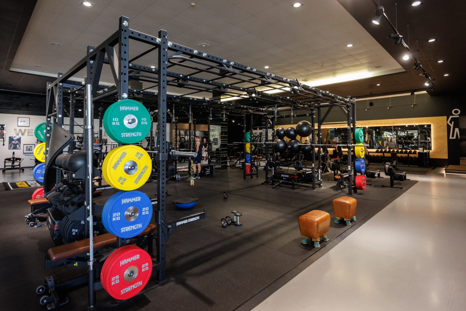 Functional-Training-Rig mit bunten Hantelscheiben in der Athletic Factory