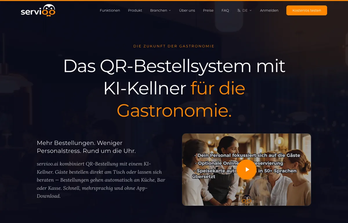 SaaS solution — example Servioo